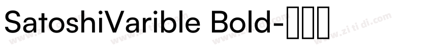 SatoshiVarible Bold字体转换
